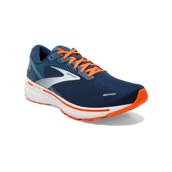 Brooks Ghost 14 Yol Koşu Ayakkabısı Erkek Lacivert Turuncu Beyaz | Turkey-75283