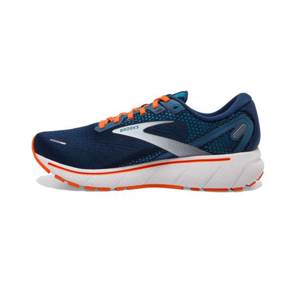 Brooks Ghost 14 Yol Koşu Ayakkabısı Erkek Lacivert Turuncu Beyaz | Turkey-75283