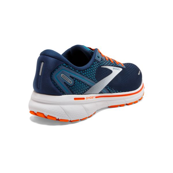 Brooks Ghost 14 Yol Koşu Ayakkabısı Erkek Lacivert Turuncu Beyaz | Turkey-75283