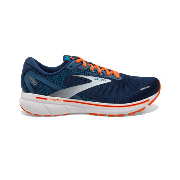 Brooks Ghost 14 Yol Koşu Ayakkabısı Erkek Lacivert Turuncu Beyaz | Turkey-75283