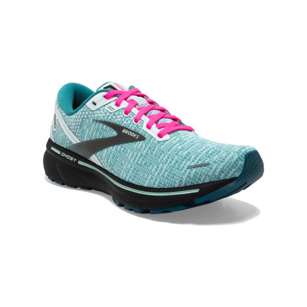 Brooks Ghost 14 Yol Koşu Ayakkabısı Kadın Beyaz Siyah Mavi | Turkey-245719