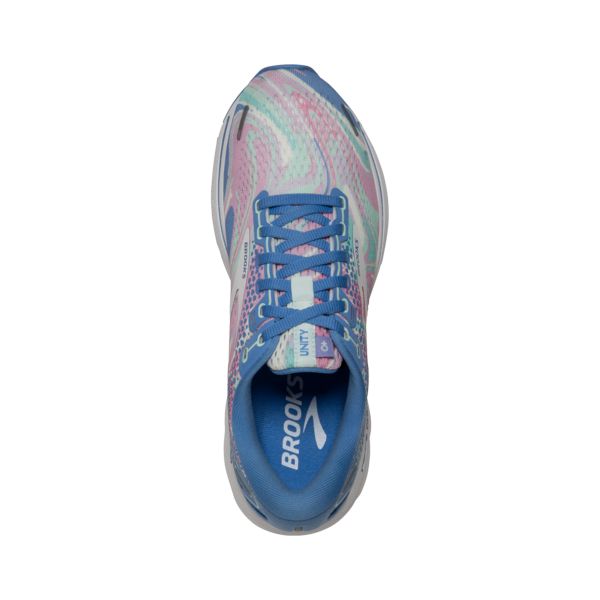 Brooks Ghost 14 Yol Koşu Ayakkabısı Kadın Mavi Pembe Beyaz | Turkey-394620