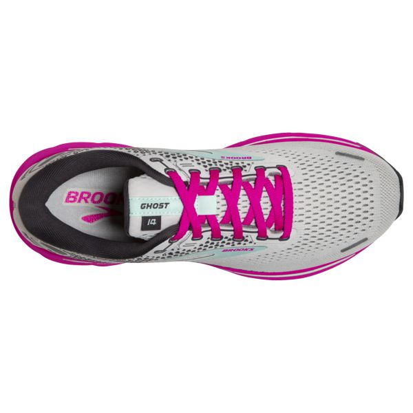 Brooks Ghost 14 Yol Koşu Ayakkabısı Kadın Gri Pembe Mavi | Turkey-701943