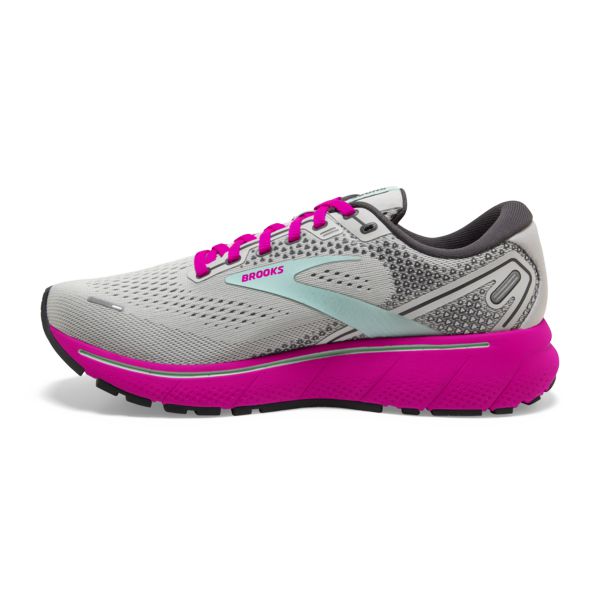 Brooks Ghost 14 Yol Koşu Ayakkabısı Kadın Gri Pembe Mavi | Turkey-701943