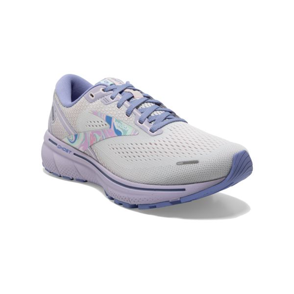 Brooks Ghost 14 Yol Koşu Ayakkabısı Kadın Beyaz Mor Pembe | Turkey-743506