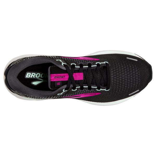 Brooks Ghost 14 Yol Koşu Ayakkabısı Kadın Siyah Pembe Beyaz | Turkey-789620