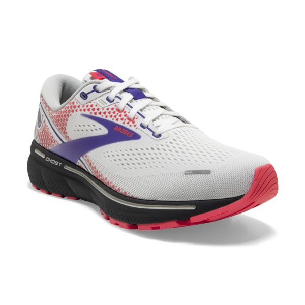 Brooks Ghost 14 Yol Koşu Ayakkabısı Kadın Beyaz Mor Mercan | Turkey-806495