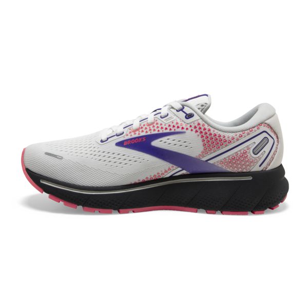 Brooks Ghost 14 Yol Koşu Ayakkabısı Kadın Beyaz Mor Mercan | Turkey-806495