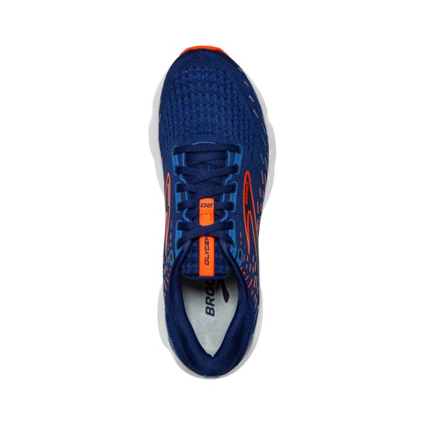 Brooks Glycerin 20 Yol Koşu Ayakkabısı Erkek Mavi Turuncu Beyaz | Turkey-138420