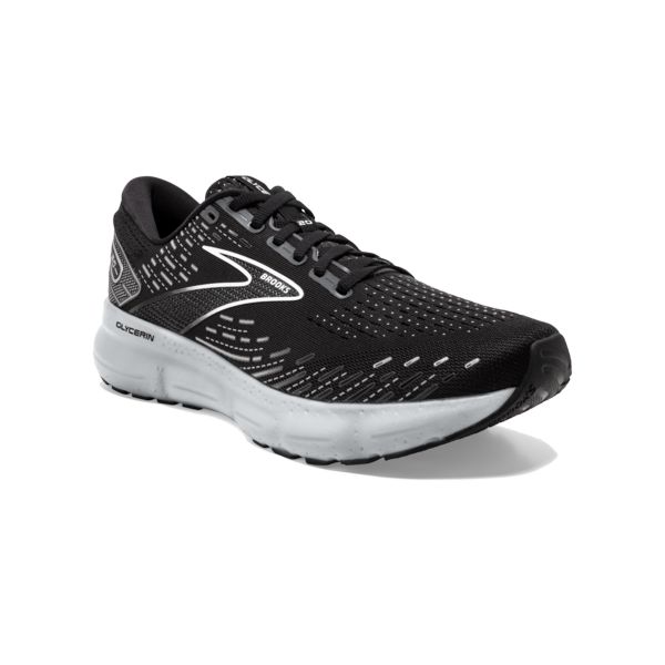 Brooks Glycerin 20 Yol Koşu Ayakkabısı Erkek Siyah Beyaz Gri | Turkey-410697