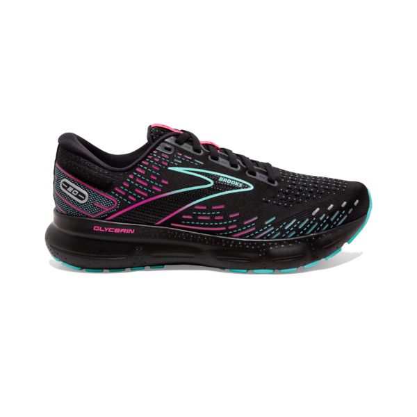 Brooks Glycerin 20 Yol Koşu Ayakkabısı Kadın Siyah Pembe Yeşil | Turkey-420651