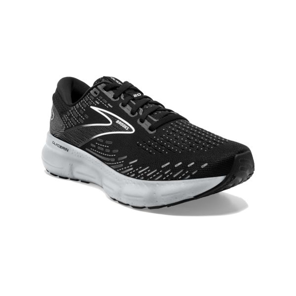 Brooks Glycerin 20 Yol Koşu Ayakkabısı Kadın Siyah Beyaz Gri | Turkey-651742