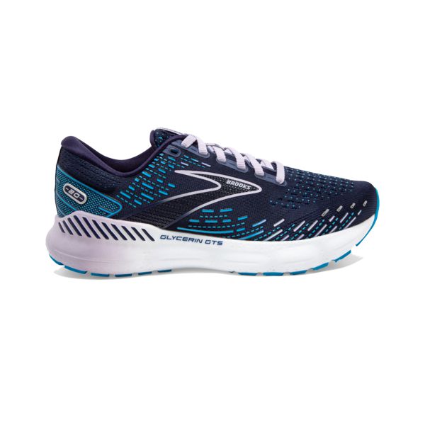 Brooks Glycerin GTS 20 Yol Koşu Ayakkabısı Kadın Lacivert Mavi Beyaz | Turkey-168940