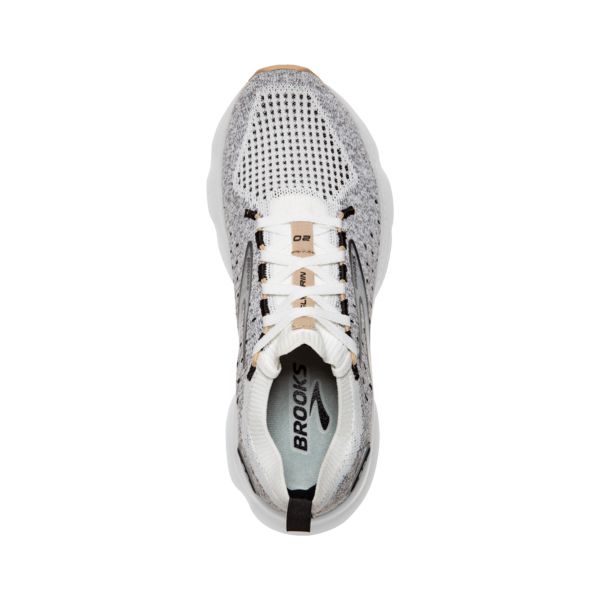 Brooks Glycerin StealthFit 20 Yol Koşu Ayakkabısı Kadın Beyaz Siyah Gri | Turkey-302469