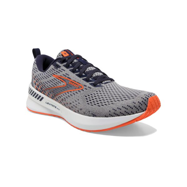 Brooks Levitate GTS 5 Yol Koşu Ayakkabısı Erkek Gri Turuncu Beyaz | Turkey-859102