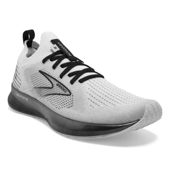 Brooks Levitate StealthFit 5 Yol Koşu Ayakkabısı Erkek Beyaz Gri Siyah | Turkey-310564