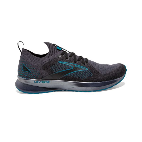 Brooks Levitate StealthFit 5 Yol Koşu Ayakkabısı Erkek Siyah Turkuaz | Turkey-368015