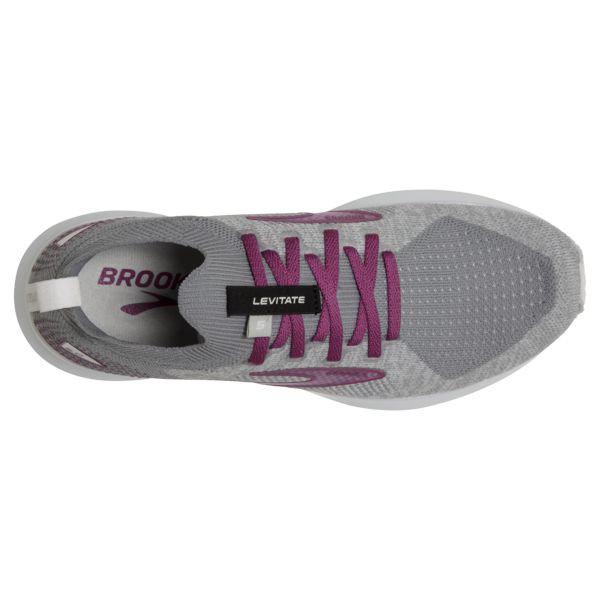 Brooks Levitate StealthFit 5 Yol Koşu Ayakkabısı Kadın Beyaz Gri Kırmızı | Turkey-578139