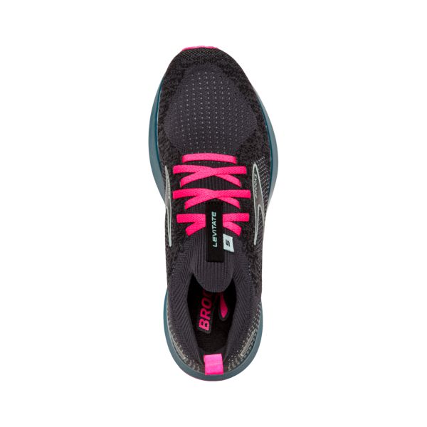 Brooks Levitate StealthFit 5 Yol Koşu Ayakkabısı Kadın Siyah Mavi Pembe | Turkey-670452