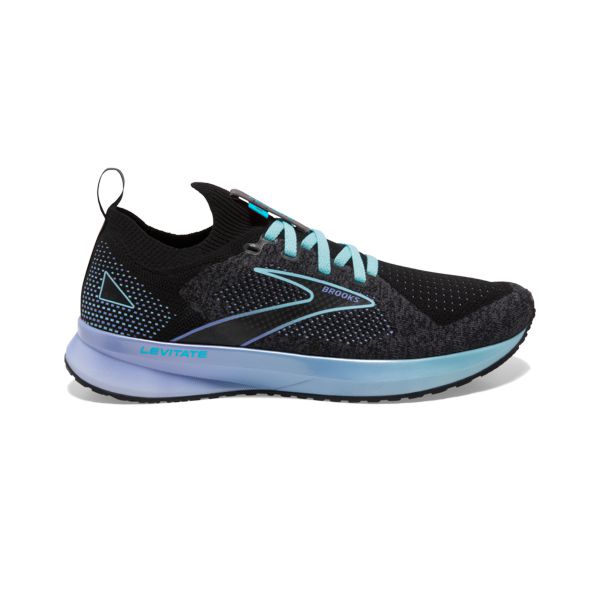 Brooks Levitate StealthFit 5 Yol Koşu Ayakkabısı Kadın Siyah Mavi Mor | Turkey-710432