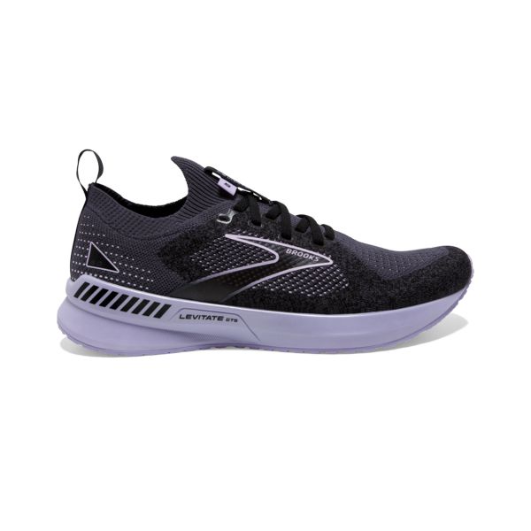 Brooks Levitate StealthFit GTS 5 Yol Koşu Ayakkabısı Kadın Siyah Gri Mor | Turkey-783102