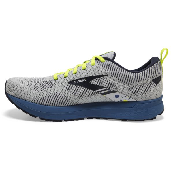 Brooks Revel 5 Yol Koşu Ayakkabısı Erkek Gri Sarı Mavi | Turkey-491653