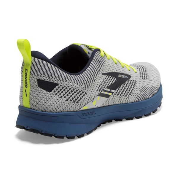 Brooks Revel 5 Yol Koşu Ayakkabısı Erkek Gri Sarı Mavi | Turkey-491653