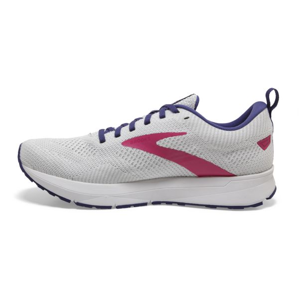 Brooks Revel 5 Yol Koşu Ayakkabısı Kadın Beyaz Lacivert Pembe | Turkey-723184