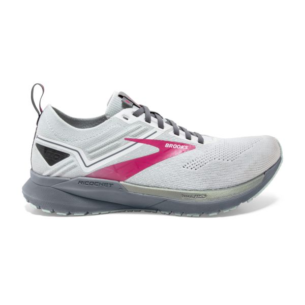 Brooks Ricochet 3 Yol Koşu Ayakkabısı Kadın Beyaz Gri Pembe | Turkey-463829